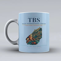 Thumbnail for International Airport TBS Mug design on light blue tbilisi