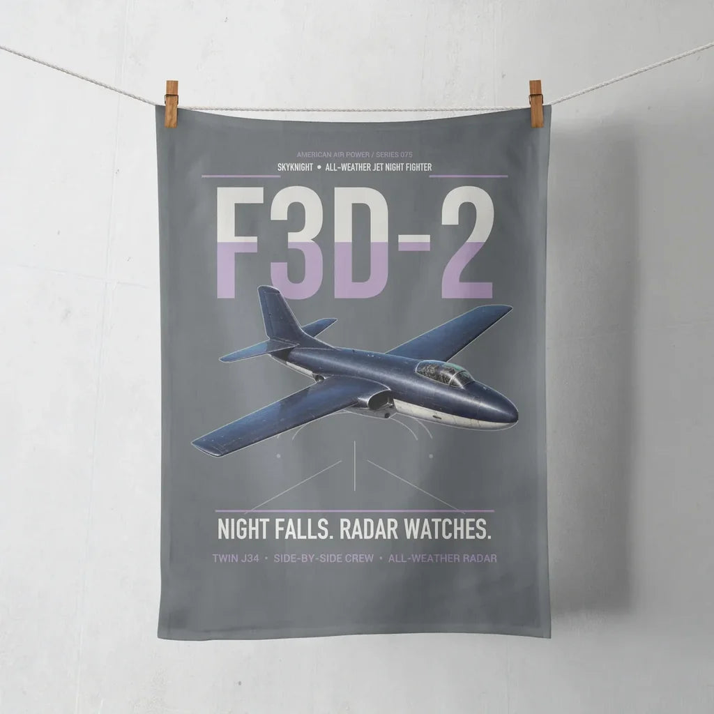 F3D-2 Skyknight design on gray towel