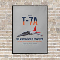 Thumbnail for T-7A Red Hawk vertical canvas print - framed - light gray background