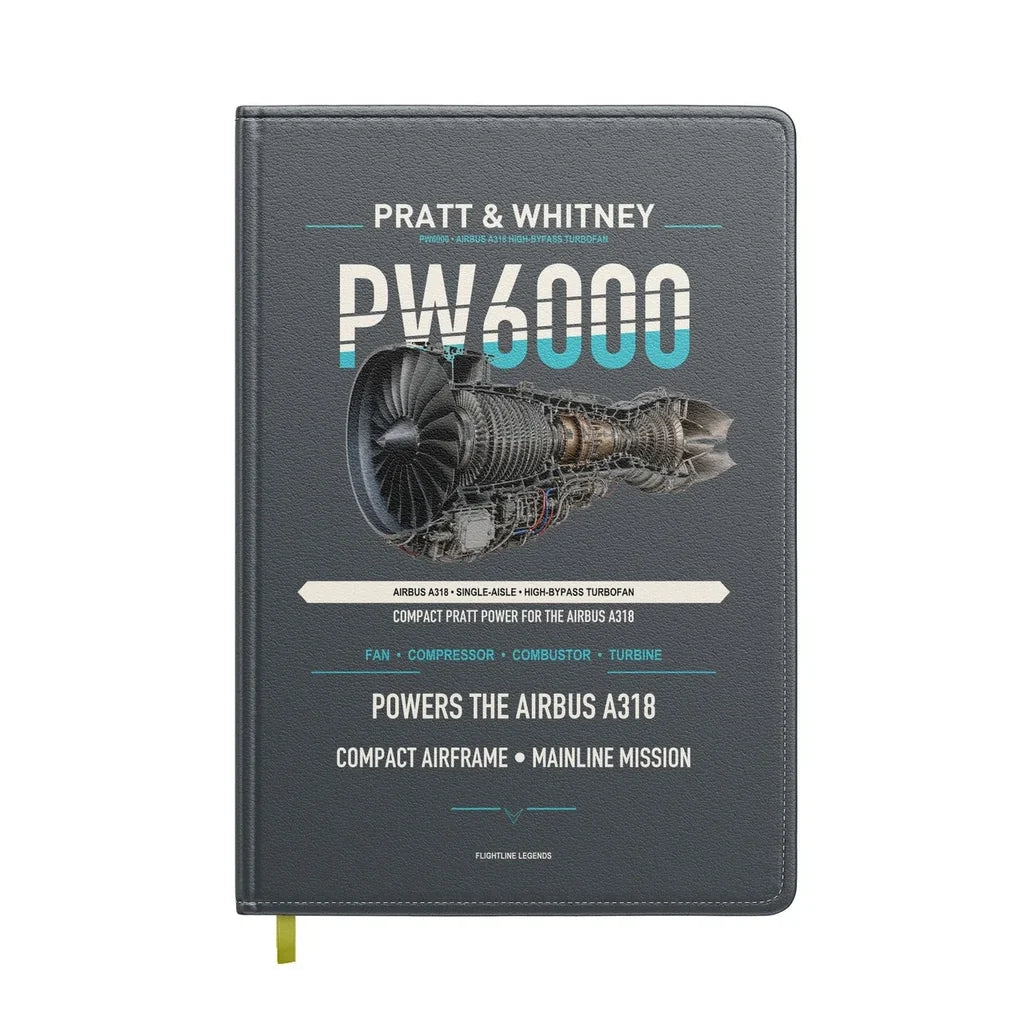 PW6000 design on gray notebook