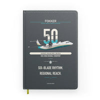 Thumbnail for Fokker 50 design on gray notebook