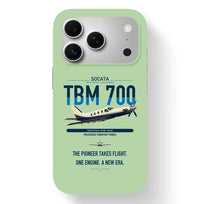Thumbnail for Socata TBM 700 design on light green magsafe iphone case, for iPhone 17 Pro