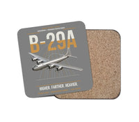 Thumbnail for B-29A Superfortress design on gray 1 piece coaster