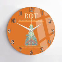 Thumbnail for Rotorua Regional Airport (ROT) design on orange no frame wall clock