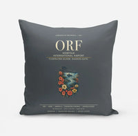 Thumbnail for Norfolk International Airport (ORF) design on gray pillow