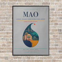 Thumbnail for Manaus - Eduardo Gomes International Airport MAO - Canvas Framed - Light Gray