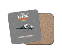 Thumbnail for Airbus H125 design on gray 1 piece coaster