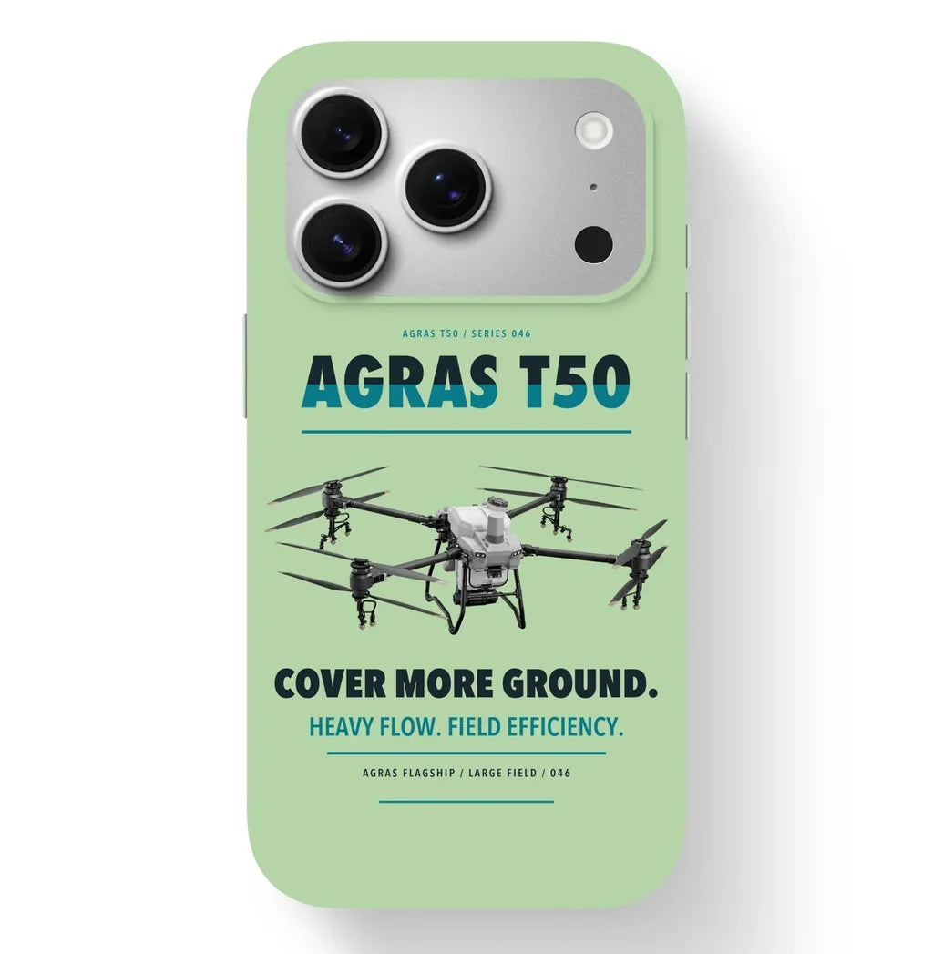 DJI Agras T50 Case design on light green iphone case