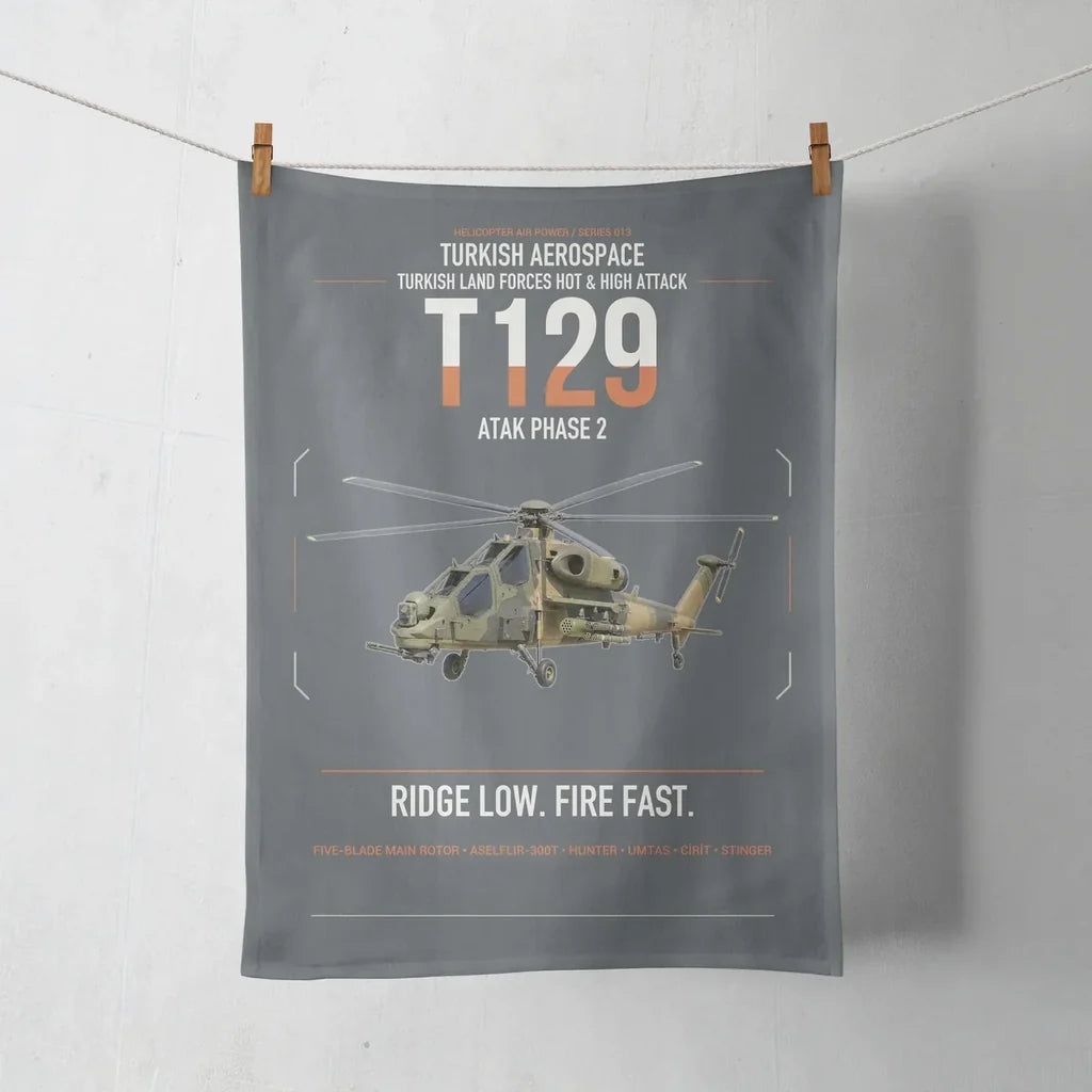 Turkish Aerospace T129 ATAK Phase 2 design on gray towel