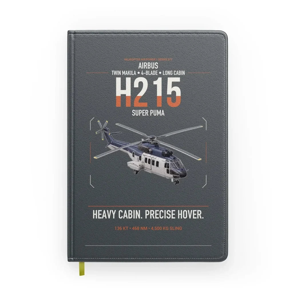 Airbus H215 design on gray notebook