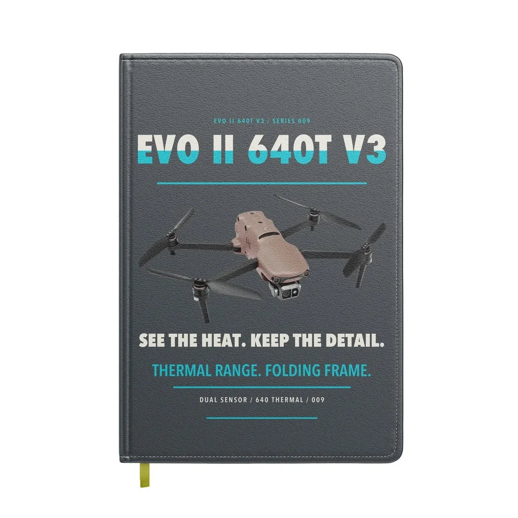 Autel EVO II Dual 640T V3 design on gray notebook