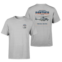 Thumbnail for Airbus Helicopters AS565 MBe Panther design on light gray t-shirt, double-side print