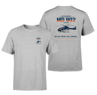 Thumbnail for MD Helicopters MD 902 Explorer design on light gray t-shirt, double-side print