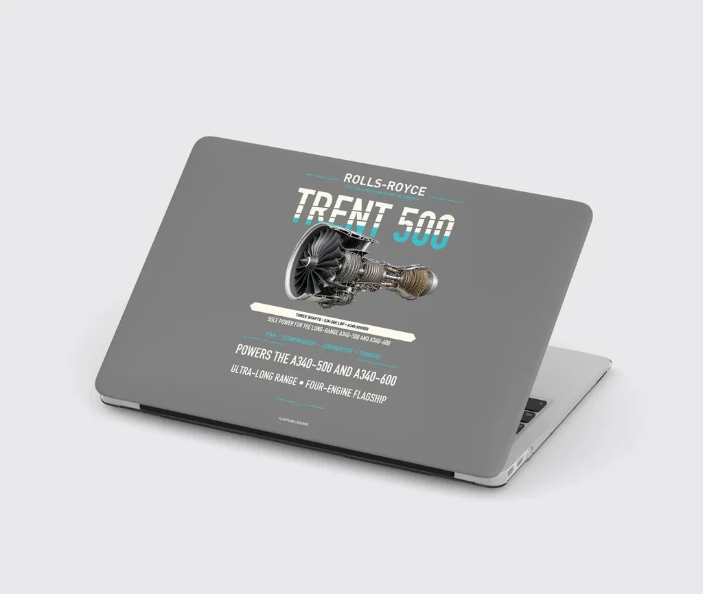 TRENT 500 design on gray MacBook case