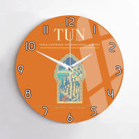 Thumbnail for Tunis-Carthage International Airport (TUN) design on orange no frame wall clock