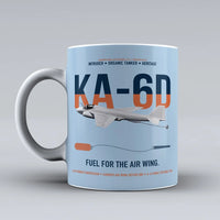Thumbnail for KA-6D Intruder design on light blue ceramic mug, double-side print
