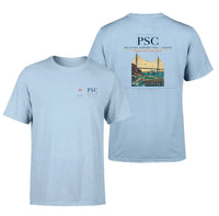 Thumbnail for Tri-Cities Airport (PSC) design printed on light blue double-side t-shirt