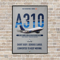 Thumbnail for Airbus A310-200P2F vertical canvas print - framed - light gray background
