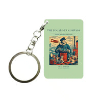 Thumbnail for VINTAGE G4204 - The Polar Sun Compass - Designed Key Chain design on lightgreen