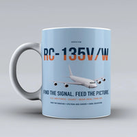 Thumbnail for RC-135V W Rivet Joint design on light blue ceramic mug, double-side print