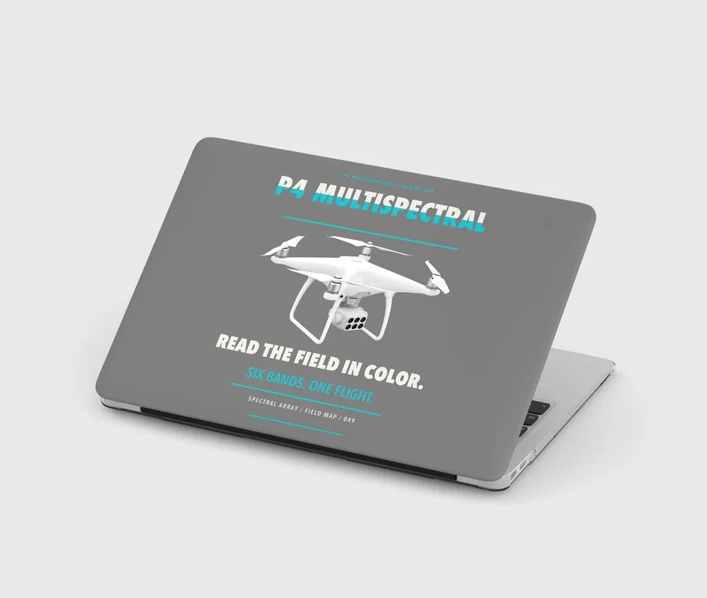 DJI P4 Multispectral design on gray MacBook case