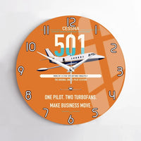 Thumbnail for Cessna 501 Citation I SP design on orange no frame wall clock