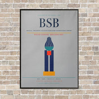 Thumbnail for Brasilia - Presidente Juscelino Kubitschek International Airport BSB - Canvas Framed - Light Gray