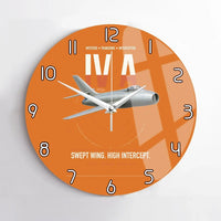 Thumbnail for Dassault Mystère IV A design on orange no frame wall clock
