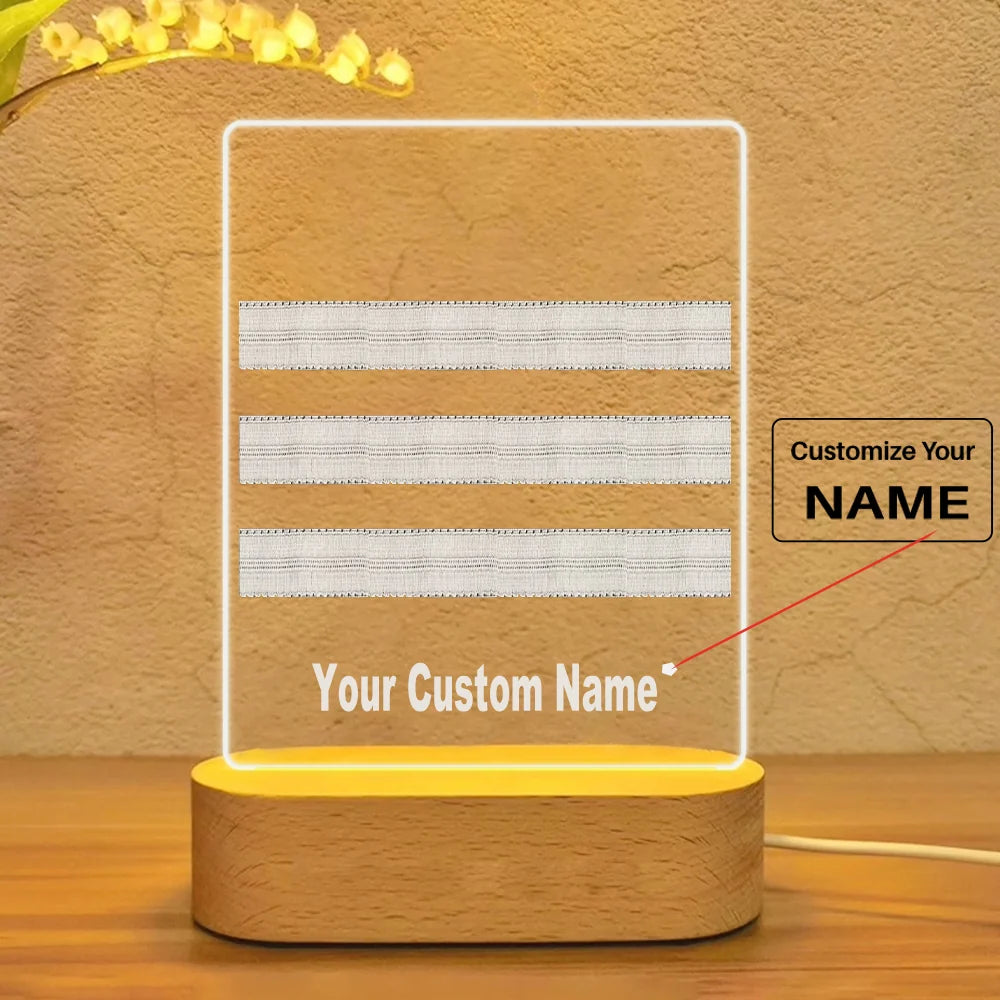 Pilot Epaulettes (Silver) 3 Lines Designed Night Lamp - view 11
