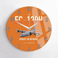Thumbnail for EC-130H Compass Call design on orange no frame wall clock