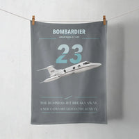 Thumbnail for Bombardier Learjet 23 design on gray towel