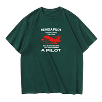 Thumbnail for If You're Cool You're Probably a Pilot Designed Relax Fit T-Shirts - view 11