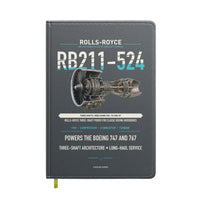 Thumbnail for RB211-524 design on gray notebook