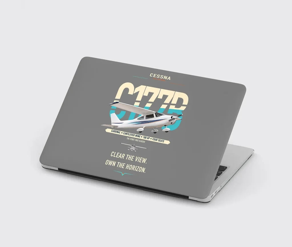 Cessna 177B Cardinal design on gray MacBook case