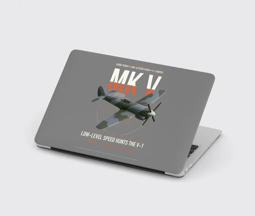 Hawker Tempest Mk V design on gray MacBook case