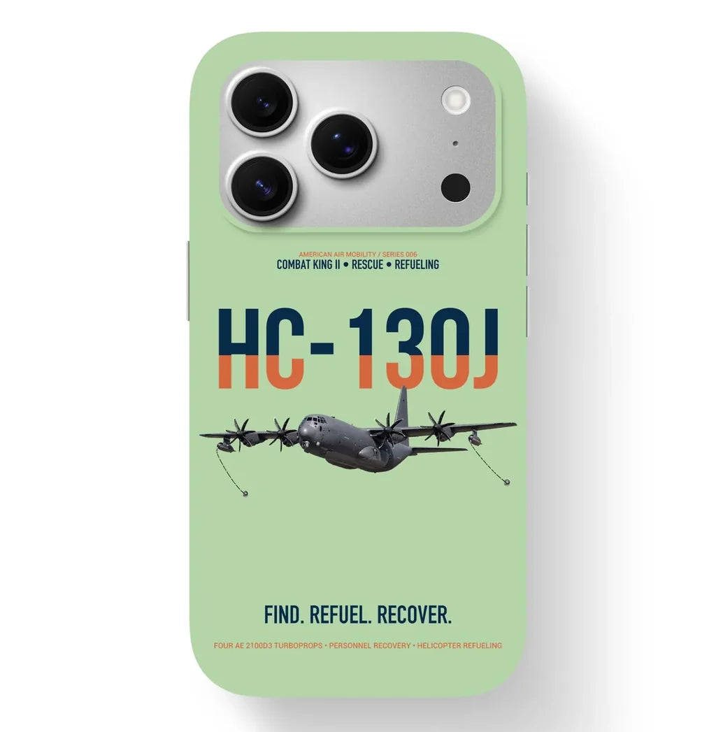 HC-130J COMBAT KING II design on light green magsafe iphone case, for iPhone 17 Pro