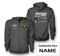 Thumbnail for Boeing 757 & Rolls Royce Engine (RB211) Designed Zipped Hoodies - view 11