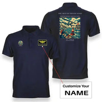 Thumbnail for VINTAGE G4299 - The Around The Bay Dash - Double-Side Polo T-Shirt design on navyblue+name