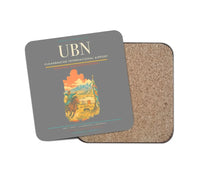 Thumbnail for Ulaanbaatar International Airport (UBN) design on gray 1 piece coaster