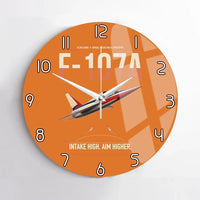 Thumbnail for F-107A Ultra Sabre design on orange no frame wall clock