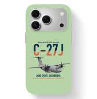 Thumbnail for C-27J Spartan design on light green magsafe iphone case, for iPhone 17 Pro