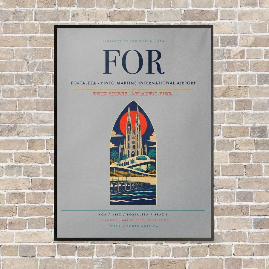 Fortaleza - Pinto Martins International Airport FOR - Canvas Framed - Light Gray