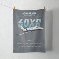 Thumbnail for Bombardier Learjet 60XR design on gray towel