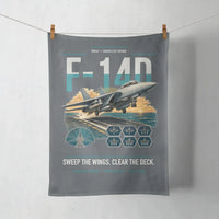 Thumbnail for F-14D Tomcat design on gray towel
