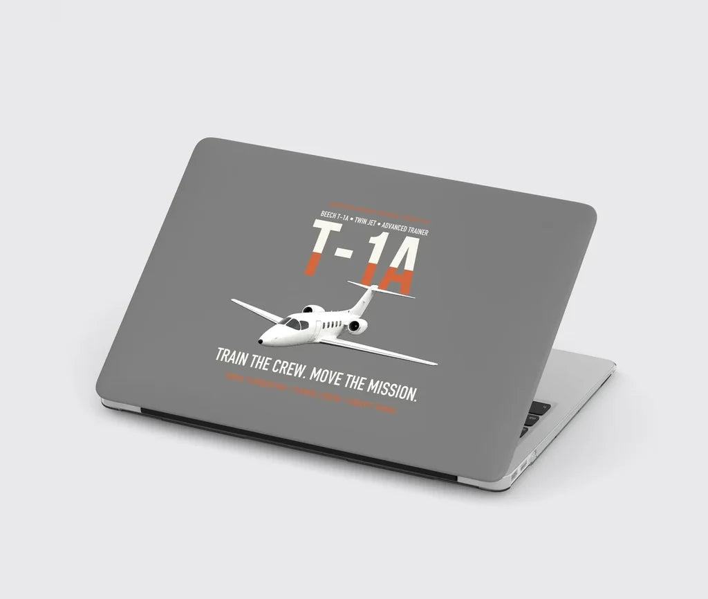 T-1A Jayhawk Advanced Jet Trainer design on gray MacBook case