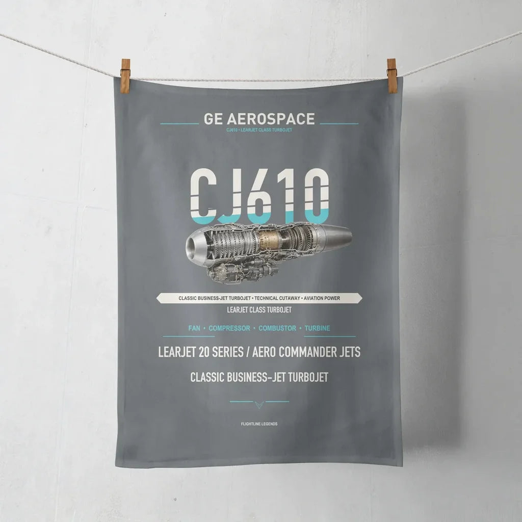 CJ610 design on gray towel