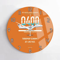 Thumbnail for De Havilland Dash 8-400 design on orange no frame wall clock