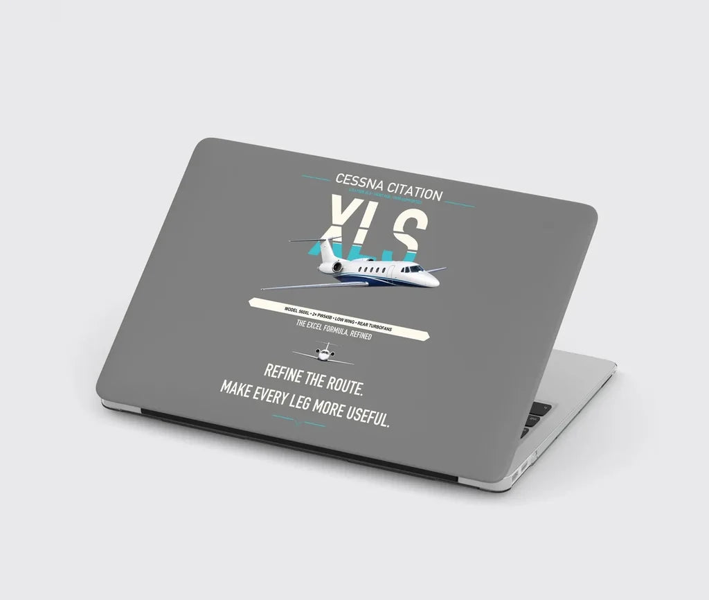 Cessna Citation XLS design on gray MacBook case