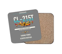 Thumbnail for Canadair CL-215T design on gray 1 piece coaster