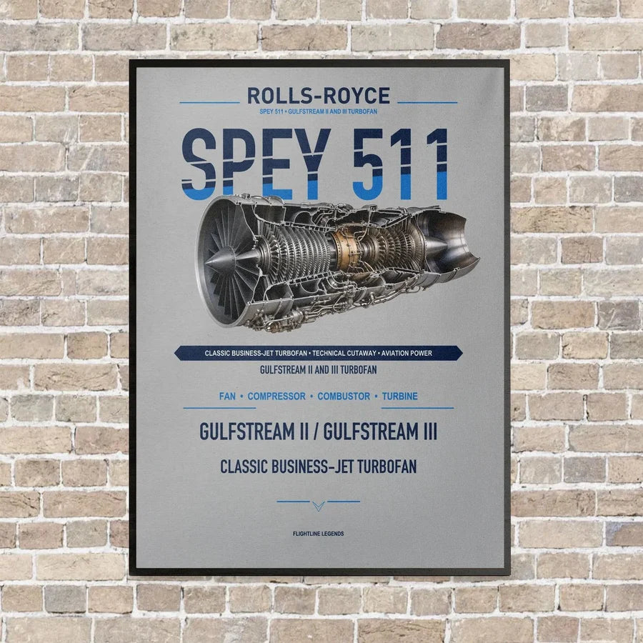 SPEY 511 vertical canvas print - framed - light gray background